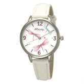 Ravel Ladies Dragonfly Leather Strap Watch - White - RF011.4 Ravel